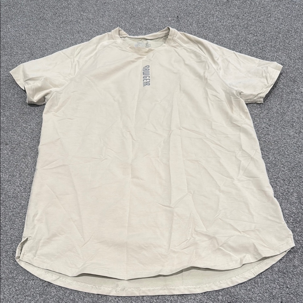Like New Cream Cotton Short Sleeve Tee Casual